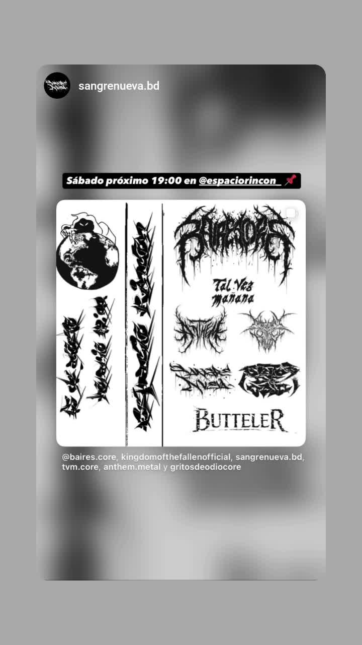 SANGRENUEVA + KINGDOM OF THE FALLEN + TAL VEZ MAÑANA + @baires.core + TVM.CORE + ANTHEM.METAL + Gritos De Odiocor + BUTTELER