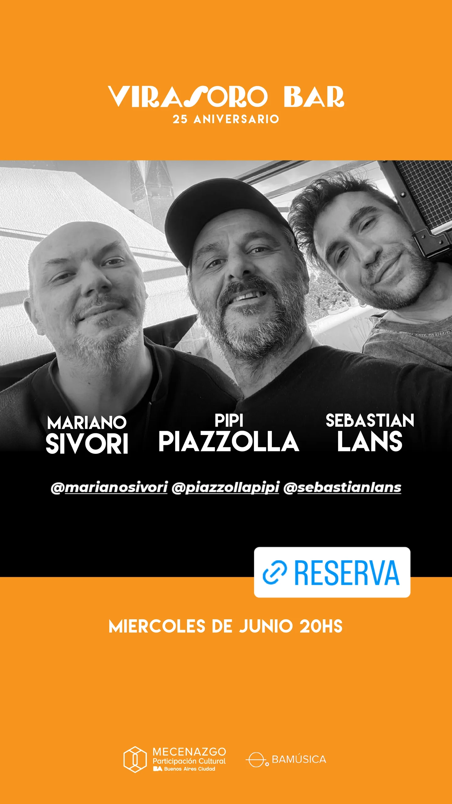 Mariano Sivori, Pipi Piazzolla y Sebastian Lans