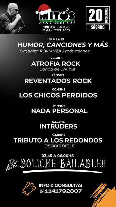 Noche completa en Mitos Argentinos