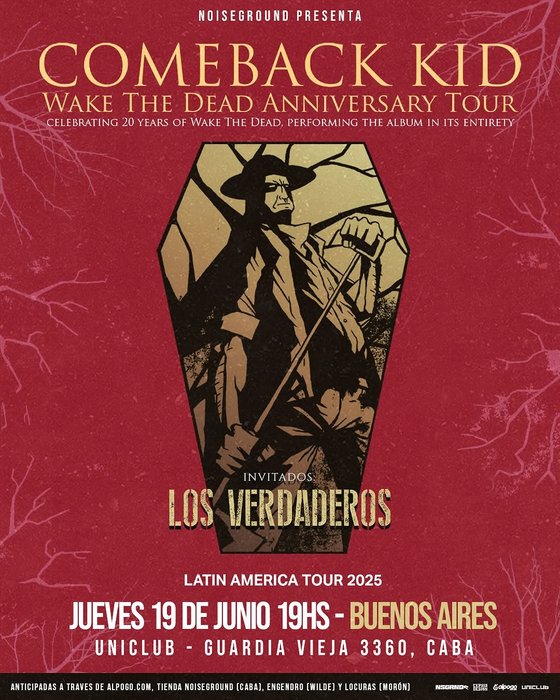 Comeback Kid Wake The Dead Anniversary Tour