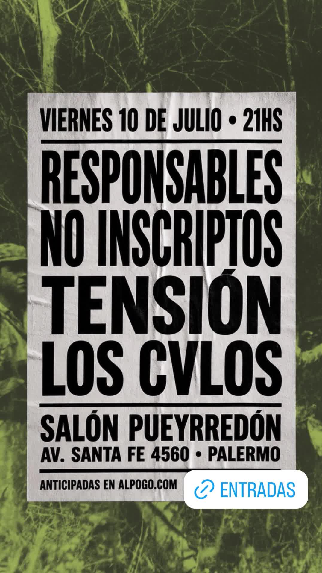 RESPONSABLES + NO INSCRIPTOS + TENSIÓN + LOS CVLOS