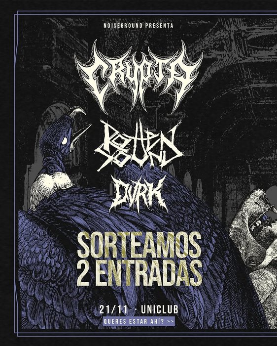 CRYPTA, ROTTEN SOUND & DVRK