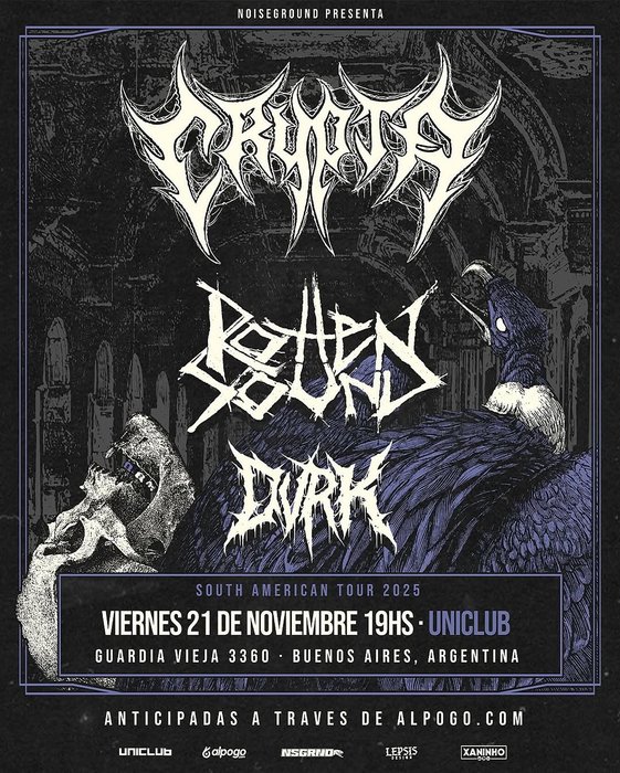 CRYPTA, ROTTEN SOUND y DVRK