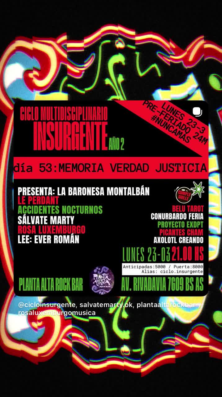 Ciclo Multidisciplinario Insurgente Año 2